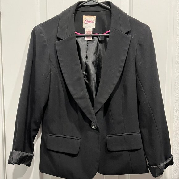Candies Women's Black Blazer Size L - Picture 1 of 8